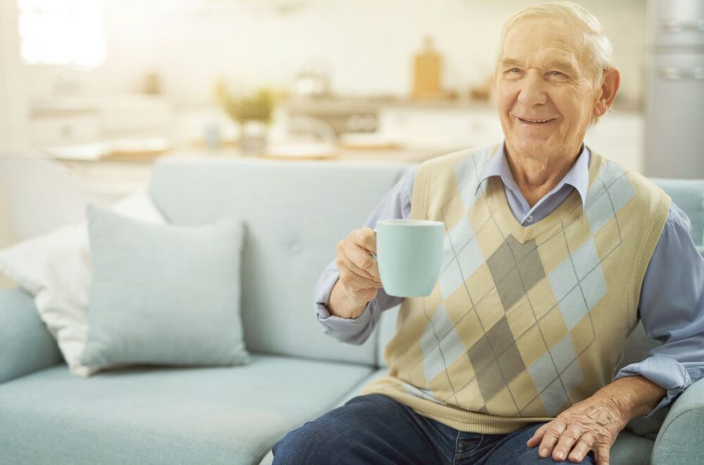 Man enjoying his retirement years