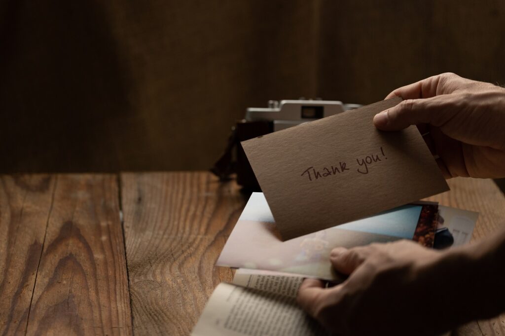 saying thank you in a letter